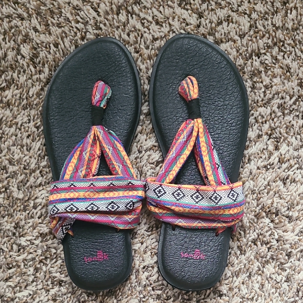 Colorful Sandals with Strappy Design